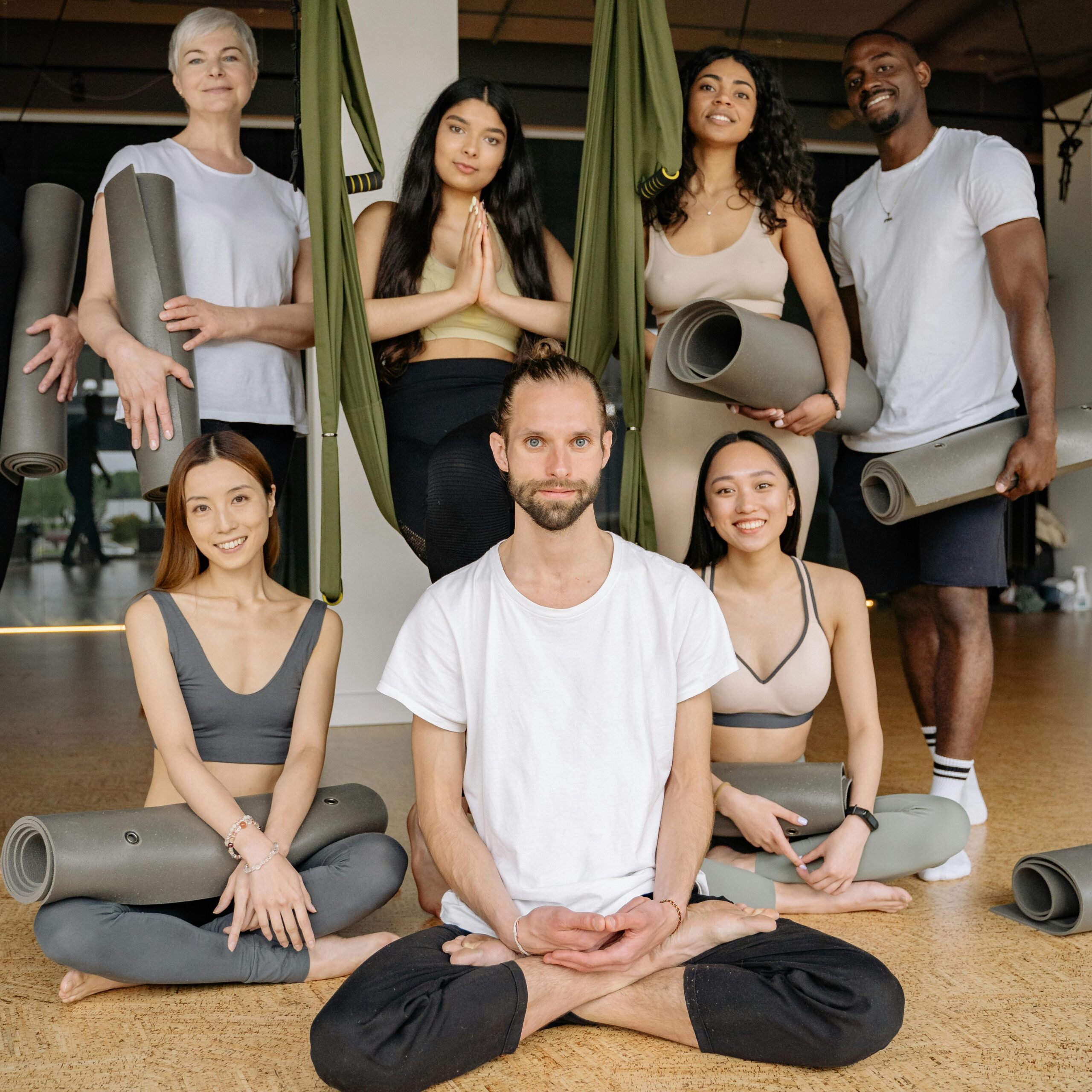 group yoga session
